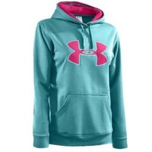 Under Armour Blue Sweatshirt with Pink Logo